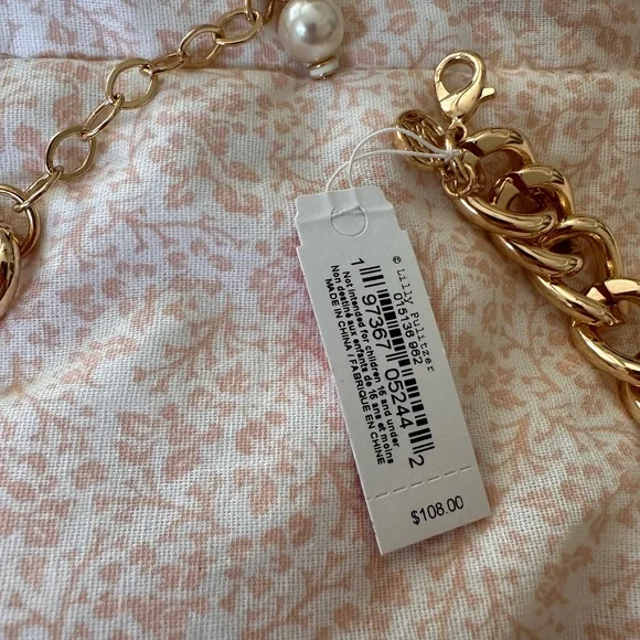 Lilly Pulitzer Gold Necklace with Pearls - Picture 4 of 6